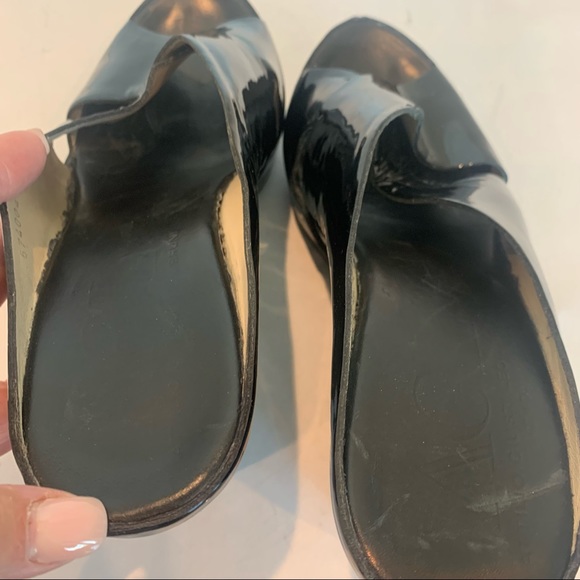 AGL Black Patent Leather Wedges - Picture 8 of 16